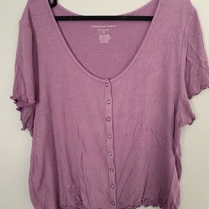 super cute lavender ribbed shirt from American Eagle